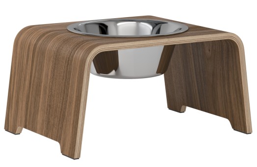 dogBar® |  SINGLE   | Nussbaum  |  Edelstahl | M 