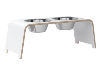 dogBar® | Classic  | Weiss | Edelstahl | L 