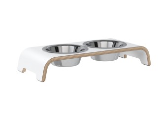 dogBar® | Classic  |  Weiß mit Edelstahl  |  S-Large 